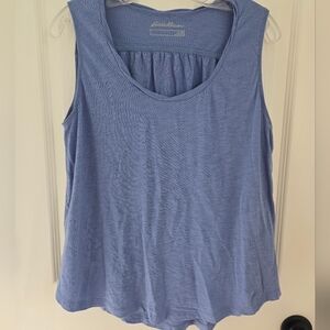 New Eddie Bauer Periwinkle Blue Scoop Neck Tank, XL, Relaxed, Summer